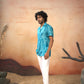 Breezy Leaves Print Cotton Shirt by Hilo Design