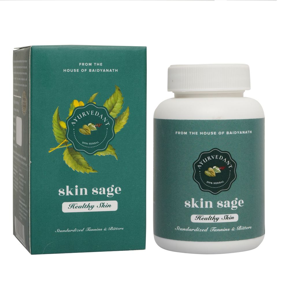 Baidyanath Jhansi Ayurvedant Skin Sage Capsules - Ayurvedant Pvt. Ltd.