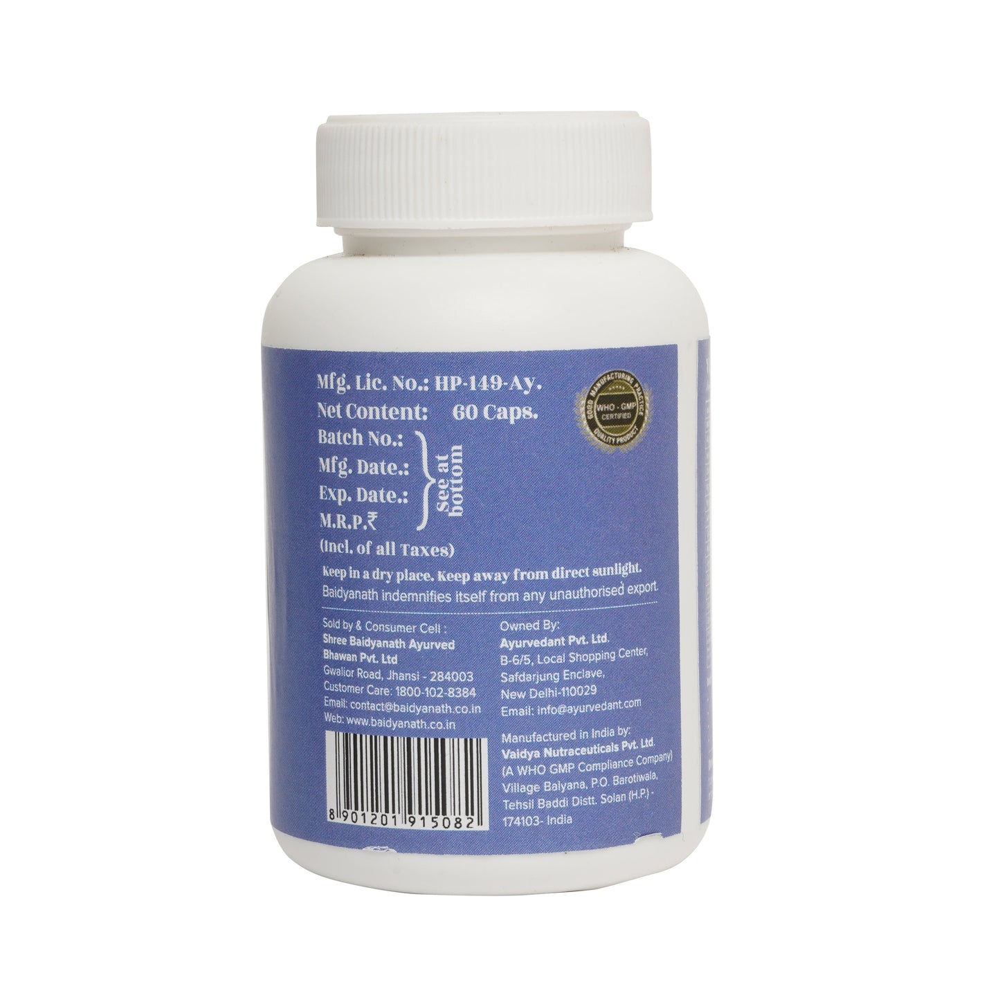Baidyanath Jhansi Ayurvedant Vita More Capsules - Swadesiicart