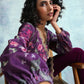 trueBrowns Wine Printed Velvet Lace Co-Ord Set - Swadesiicart