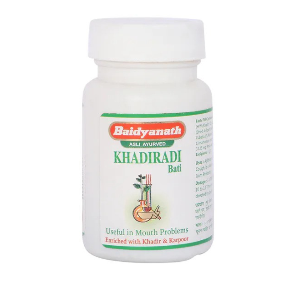 Baidyanath Jhansi Khadiradi Bati - Ayurvedant Pvt. Ltd.