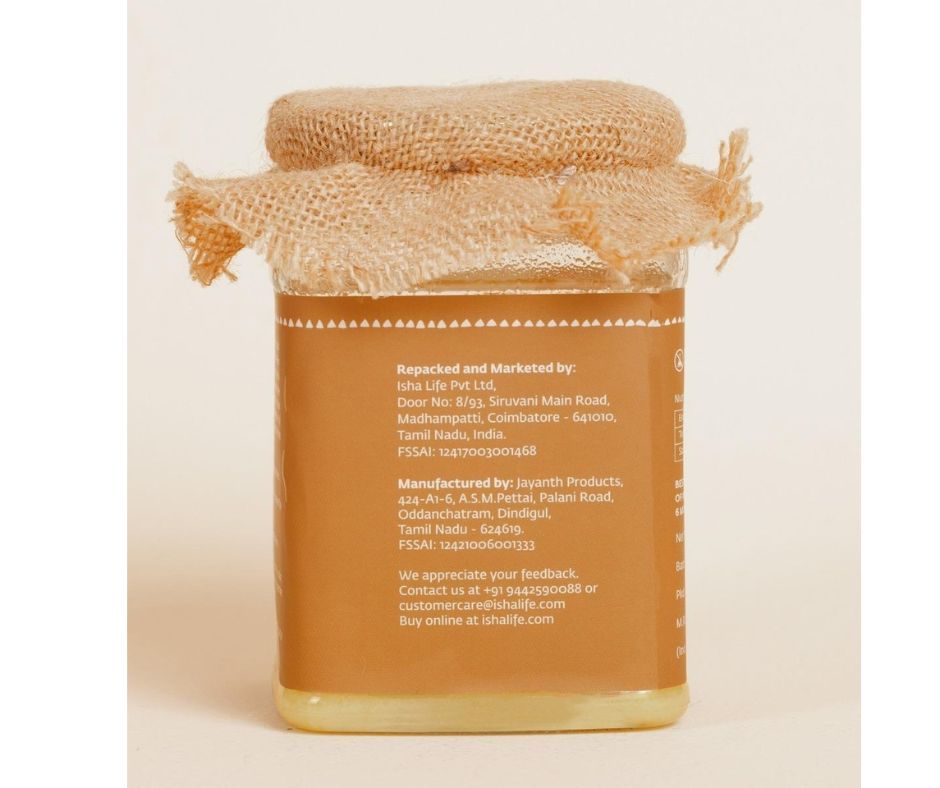 Isha Life Pure A2 Desi Cow Ghee | Made Traditionally from Curd | Made from Grass-fed Free Grazing Desi Cows' Milk - Swadesiicart