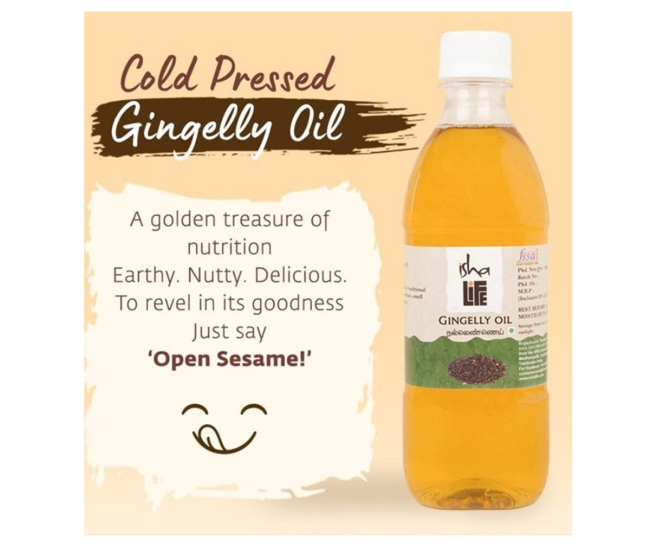 Isha Life Cold Pressed Gingelly Oil - Swadesiicart