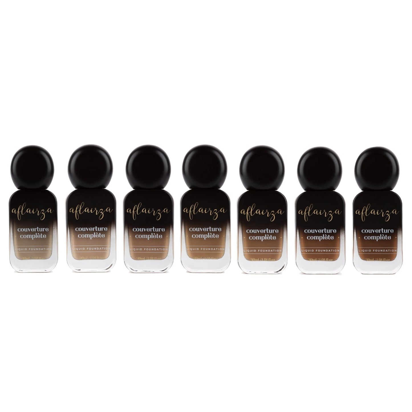 Aflairza Coverture Complete Liquid Foundation with 7 Shades for All Skin Tones