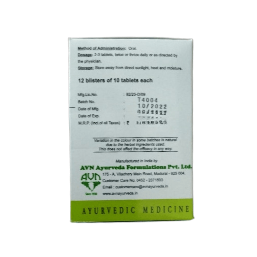 AVN Ayurveda Manjishtadi Kashayam Tablets - Swadesiicart