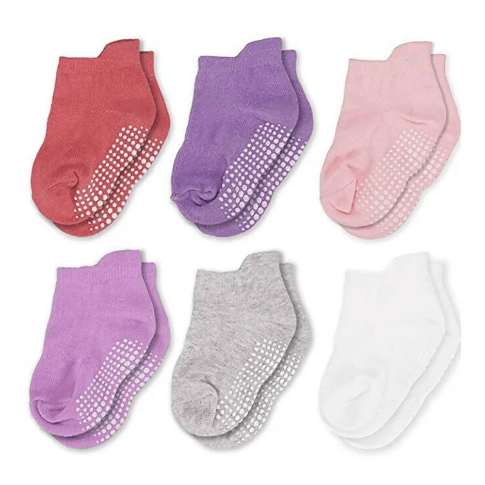 AHC Baby Socks Anti Slip Anti Skid Soft Cotton Blended Ankle length Socks With Grip