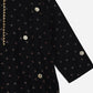 Ahalyaa Black Crepe Kids Kurta Pants With Dupatta For Girls | Swadesiicart