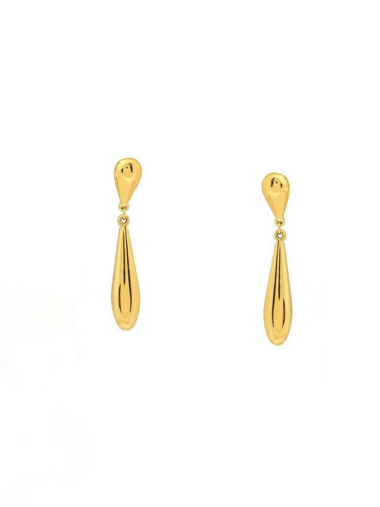 Golden Drop Earrings - Ruby Raang | Swadesiicart