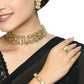 Mominos Fashion Johar Kamal Gold-Polished Finish Stone Choker For Women (Golden) | Swadesiicart