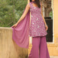 Janasya Lavender Georgette Embroidered Kurta,Bottom & Dupatta | Swadesiicart