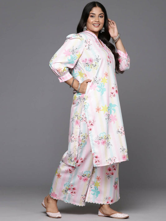 Ahalyaa Women's Traditional wear Kurta Set - Pink | Swadesiicart