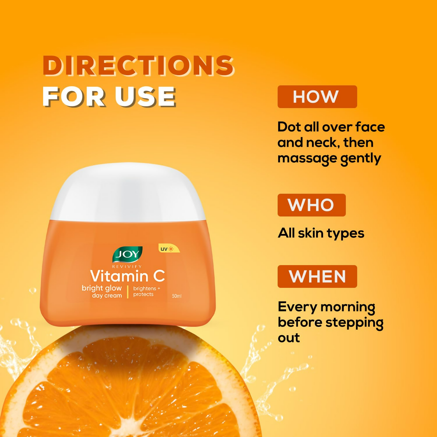 Joy Revivify Vitamin C Brightening Face Cream - Swadesiicart