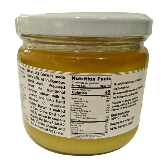 Dhatu Organics & Naturals A2 Desi Ghee | Pure and Natural Desi Cow Ghee | Traditional Curd-Churned - Swadesiicart