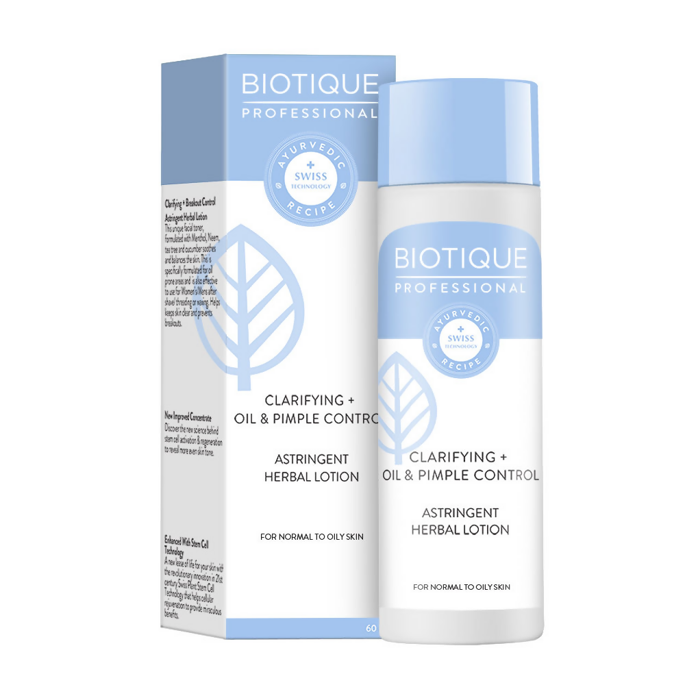 Biotique Professional Clarifying + Oil & Pimple Control Astringent Herbal Lotion | Swadesiicart