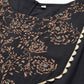 Ahalyaa Women Black Printed Basic Jumpsuit - Swadesiicart
