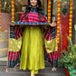 The52 Lemons Women's Gorgeous Embroidered Viscose Chanderi Fabric Straight Kurta Pant with Dupatta Set - Swadesiicart