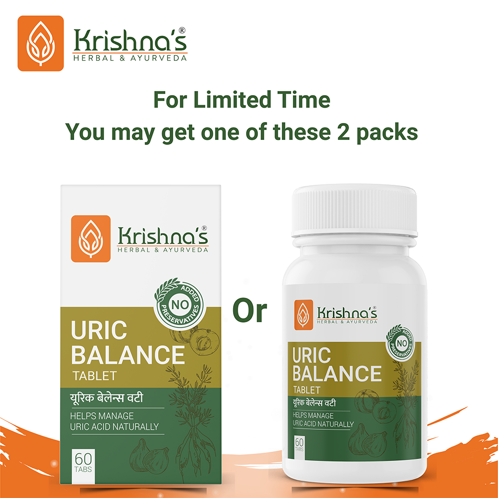 Krishna'S Herbal & Ayurveda Uric Balance Tablets | Swadesiicart