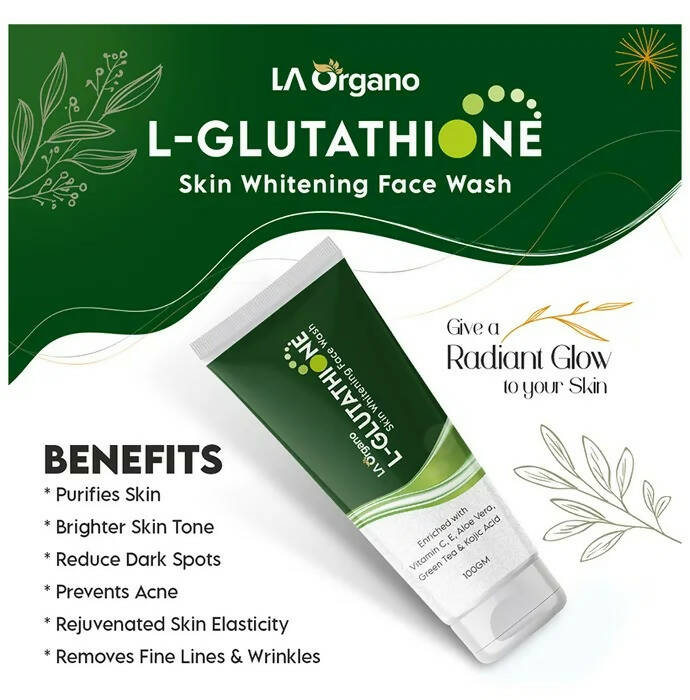 LA Organo L-Glutathione Skin Whitening Face Wash | Swadesiicart