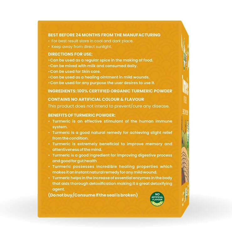 Nutriorg Certified Organic Turmeric Powder - Swadesiicart