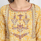 Anubhutee Yellow Ethnic Motifs Printed Panelled Pure Cotton Kurta with Salwar & With Dupatta | Swadesiicart