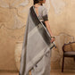 Shree Shyam Fashion Charcoal Grey Linen Saree