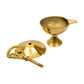 Spillbox Gold-Toned Brass Om Closed Diya Pooja Essential | Swadesiicart