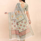 Shree Shyam Fashion Linen Cotton White Saree
