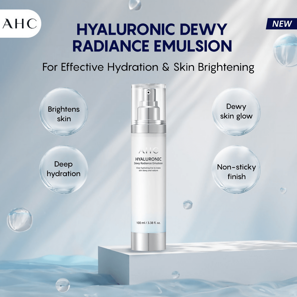 AHC Hyaluronic Dewy Radiance Emulsion Lightweight Moisturizer - Korean skincare | Swadesiicart