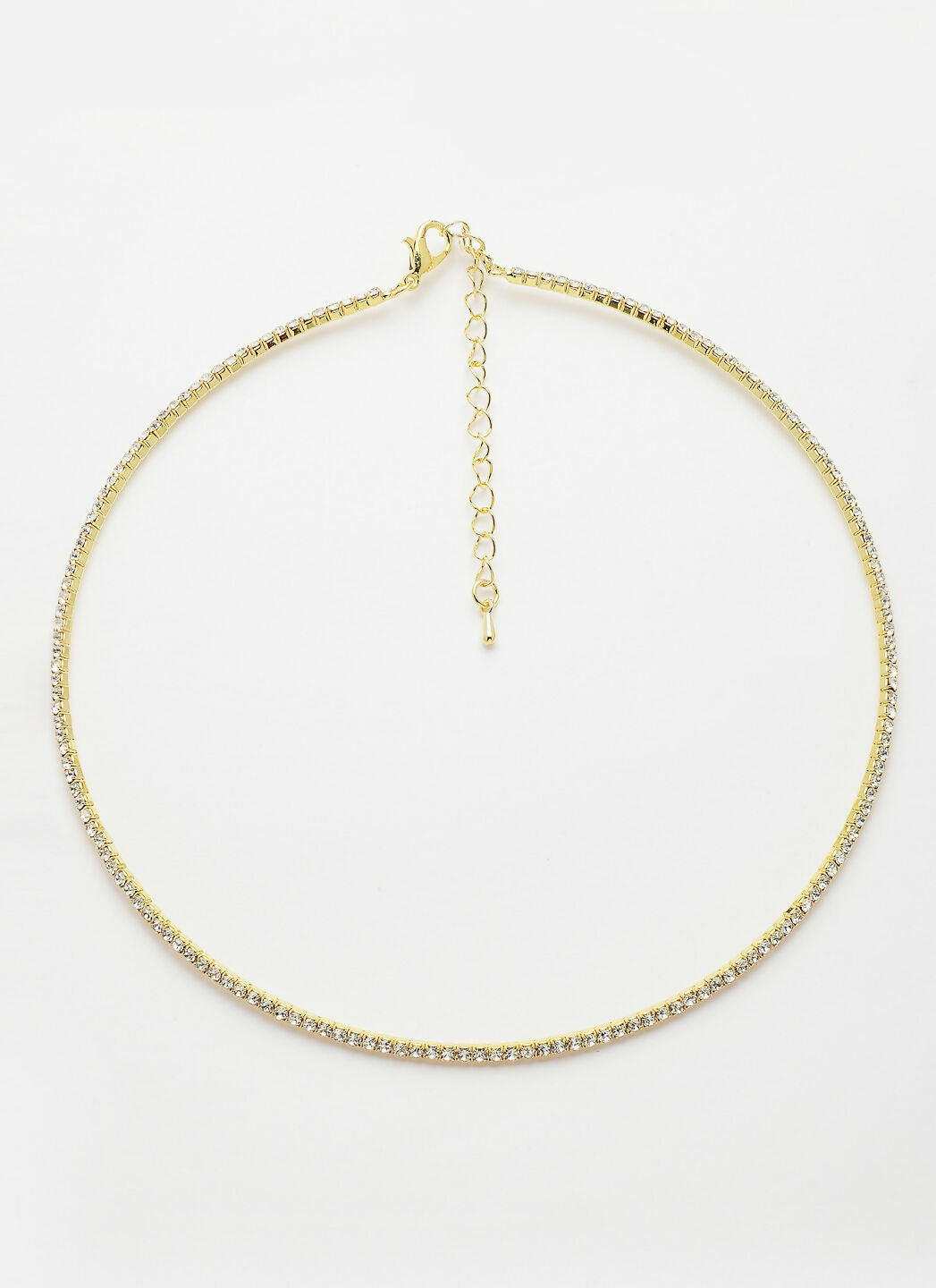 NVR Women's Gold-Toned CZ-Studded Choker Necklace | Swadesiicart