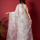 Vamsee Anya White Organza Saree - Swadesiicart