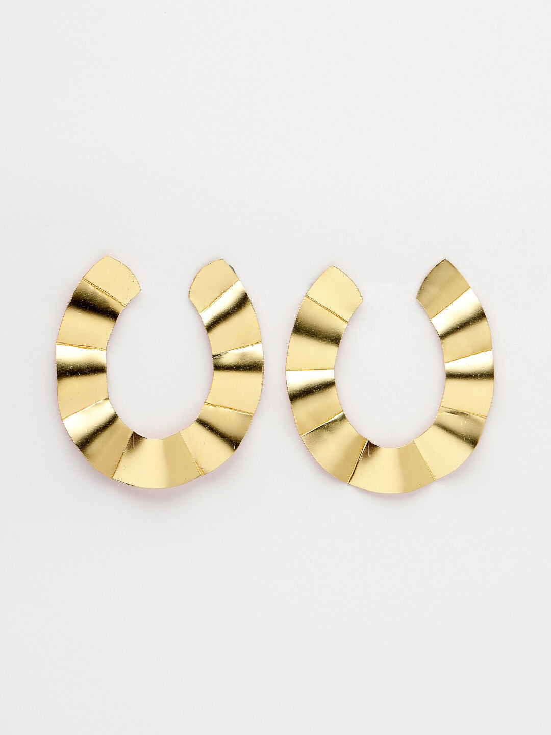 NVR Women Gold-Polished Contemporary Drop Earrings - Swadesiicart