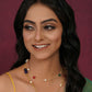 Layered Pearl and Gold Neckpiece with Multi Stones (Multi Color) - Ruby Raang | Swadesiicart