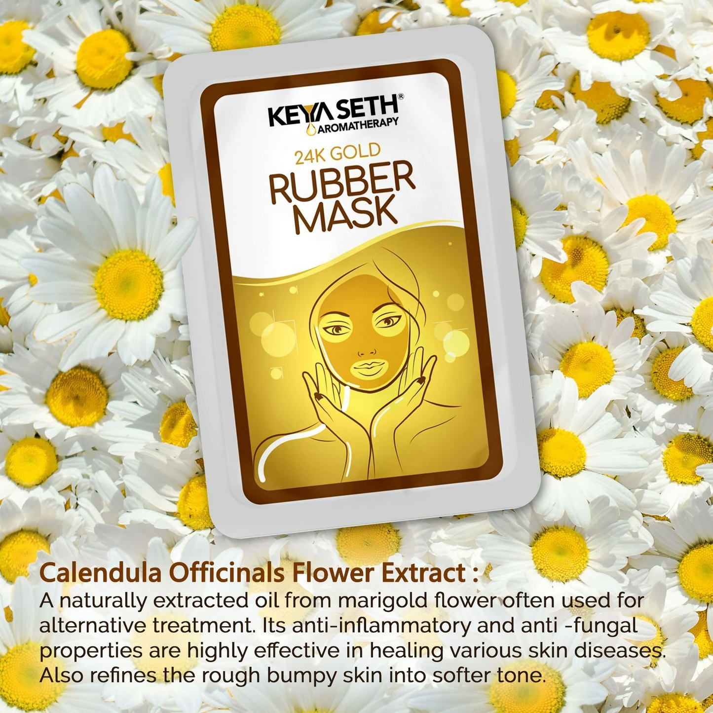 Keya Seth Aromatherapy 24k Gold Rubber Facial Mask - Swadesiicart