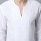 Even Apparels White Pure Cotton Embroided Men's Kurta | Swadesiicart