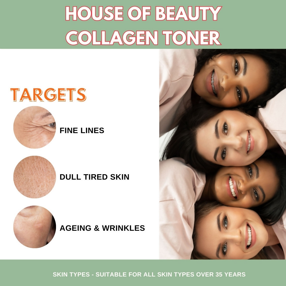 House of Beauty Mature Skin Collagen Toner - Swadesiicart