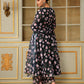 Pomcha Jaipur Black Saadgi Pink Lotus Anarkali Set | Swadesiicart