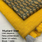 Mustard Linen Sequence Saree with Unstitched Blouse - Hiral Fashion | Swadesiicart