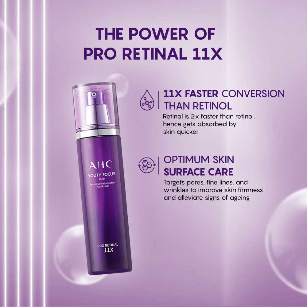 AHC Youth Focus Anti-Ageing Hydrating Face Toner With Pro Retinal 11X - Korean skincare | Swadesiicart