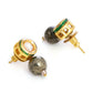 Ruby Raang Purple Pyrite Kundan Studs | Swadesiicart