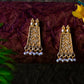 Joban Fashion Women Matte Gold Brass Earrings | Swadesiicart