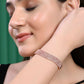 VOJ Gold-Polished AD Studded Multi Layar Charm Bracelet - Swadesiicart