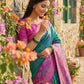 Shree Shyam Fashion Sky Blue Pochampally Silk Saree