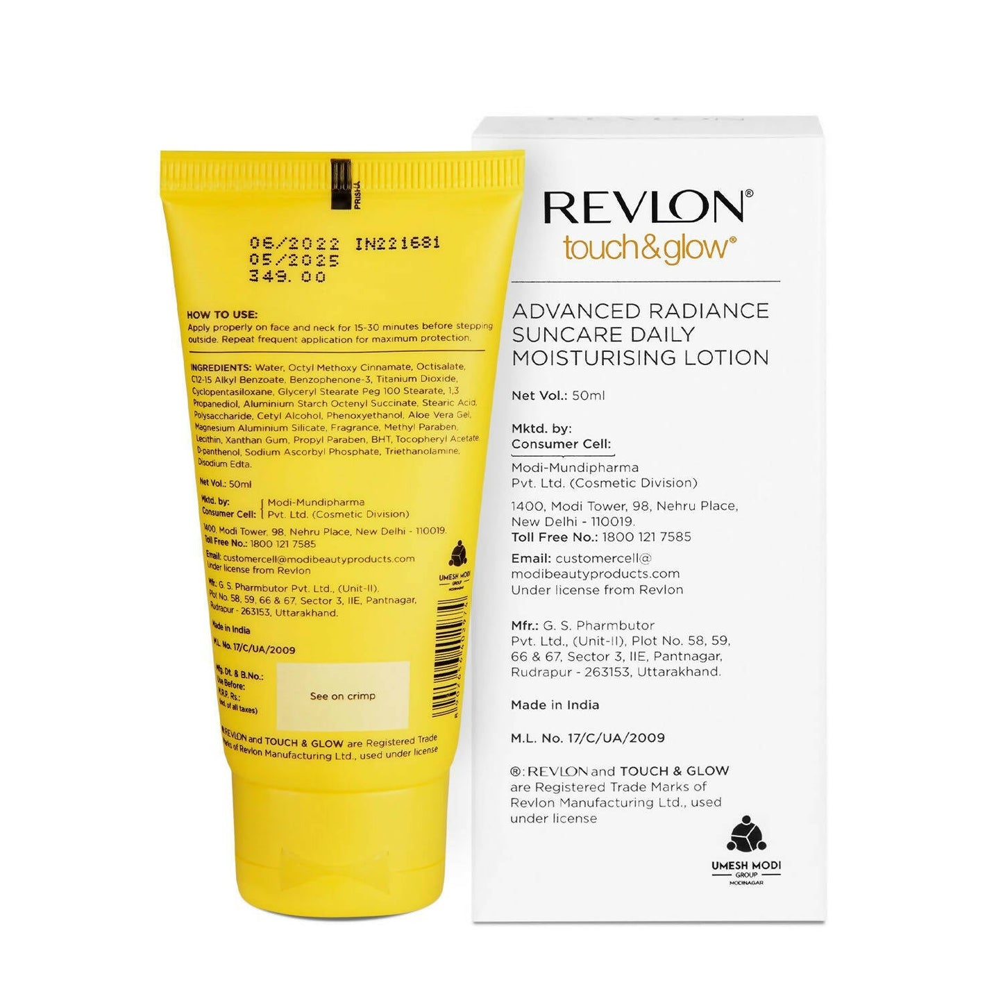 Revlon Touch & Glow Advanced Radiance Sun Care Daily Moisturizing Lotion SPF 30 - Swadesiicart