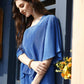 Blue Crush Plain Top with Matching Bottom - Eesha - Swadesiicart
