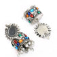 Mominos Fashion Johar Kamal Women Multi Kundan Oxidised Jhumkas - Swadesiicart