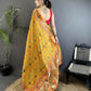 Joban Fashion Golden Yellow Banarasi Soft Silk Woven Saree | Swadesiicart