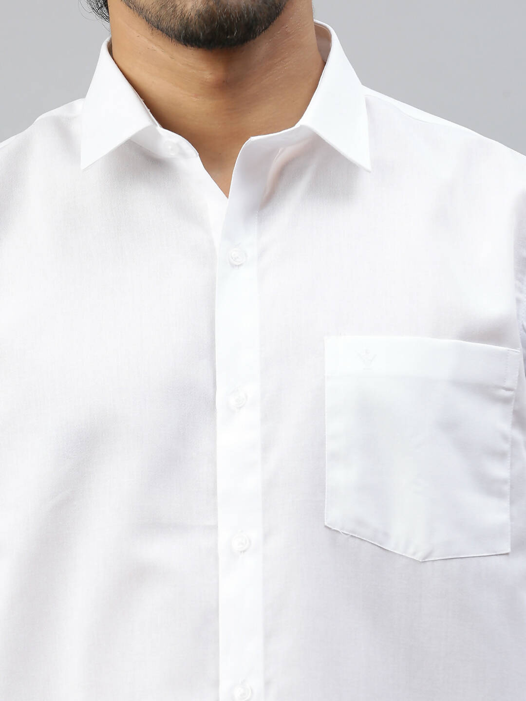 Ramraj Cotton Mens Full Sleeve Formal White Shirt | Swadesiicart