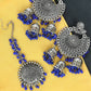 Mominos Fashion Johar Kamal Silver Jhumkas With Maang Tikka Earrings - Mominos Fashion