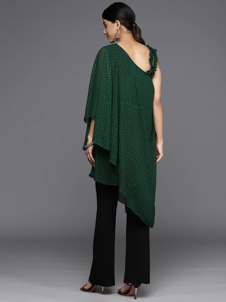Ahalyaa Women's Traditional wear Tunic - Dark Green | Swadesiicart