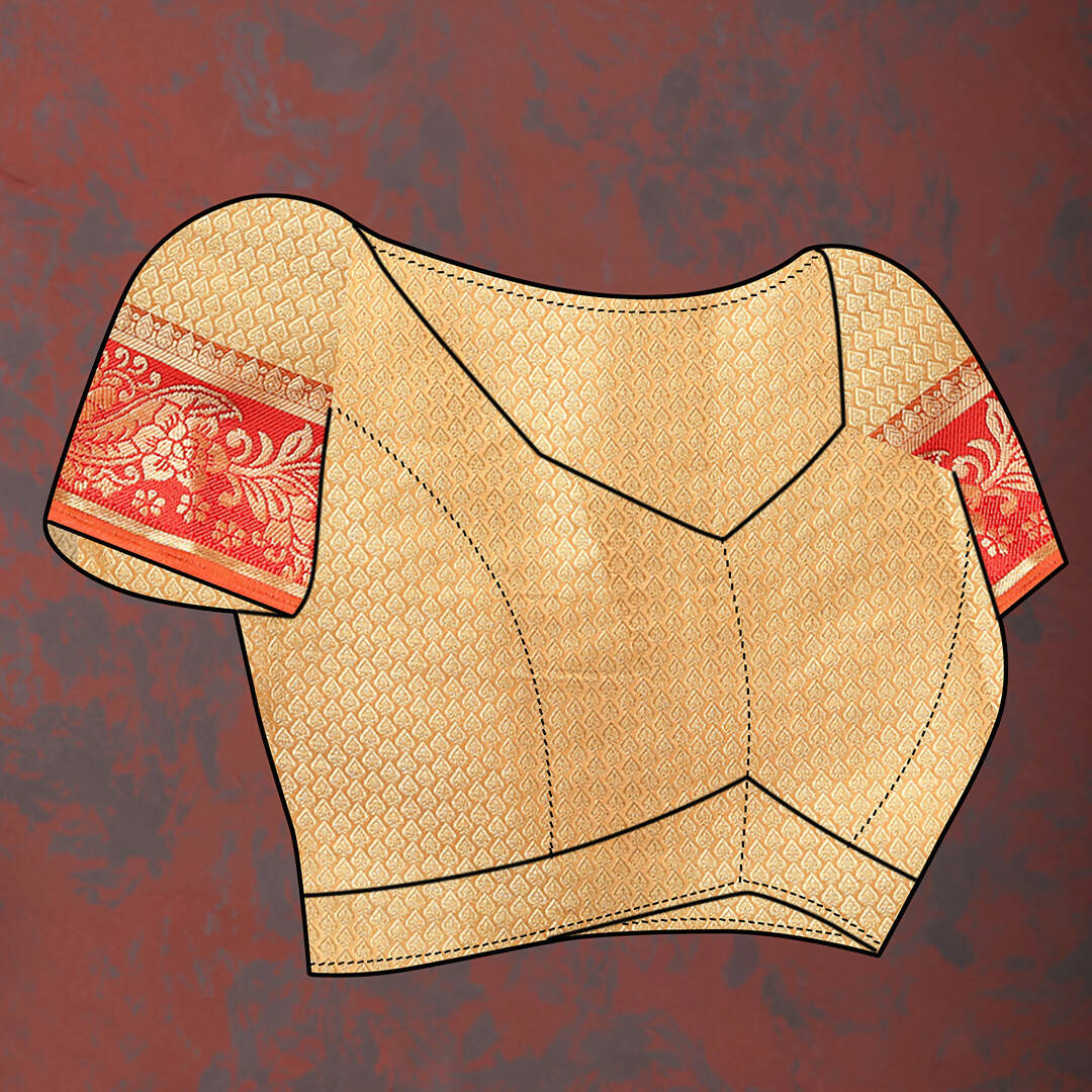 Lorenvalley Fashion Gold Cotton Woven Design with Zari Weaving Design Saree - Swadesiicart